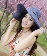 2014韓版精緻海灘編織草帽
