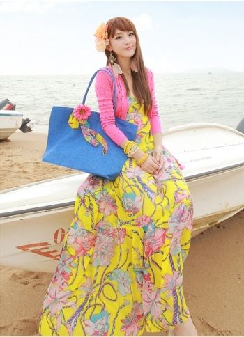 韓版超大沙灘包時尚包單肩編織草編包藤編包